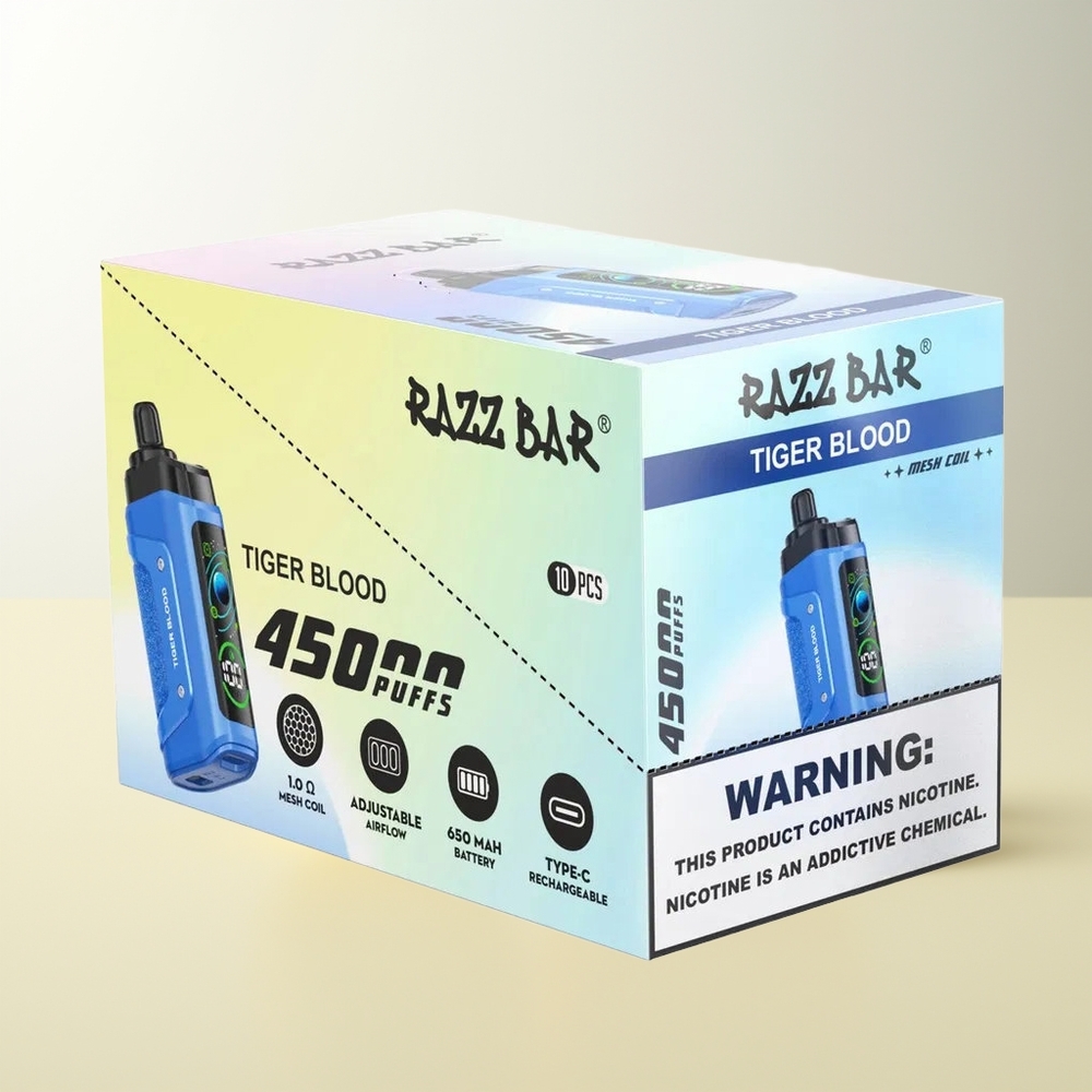 Serbia Wholesale Razz Bar 45000 Pufova Tigrova Krv Mesh Coil Type-C
