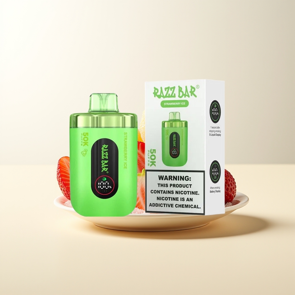 Serbia Wholesale Razz Bar 50K Puffs Ћурка Лед 1.0 Ohm Mesh Coil 650mAh Type-C Rechargeable 2% Nicotine