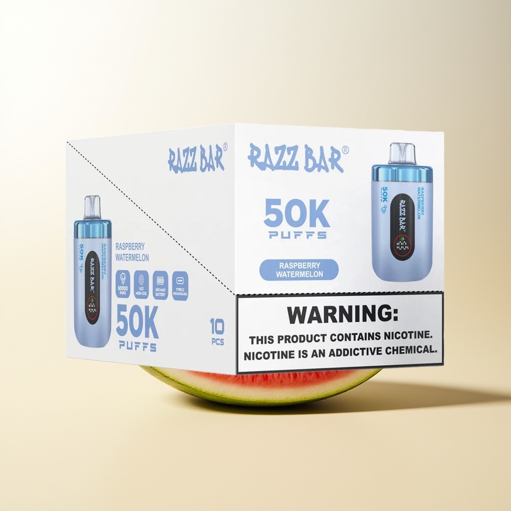 Serbia Wholesale Razz Bar 50K Puffs Malina Lubenica 1.0 Ohm Mesh Coil 650mAh 2% Nikotina