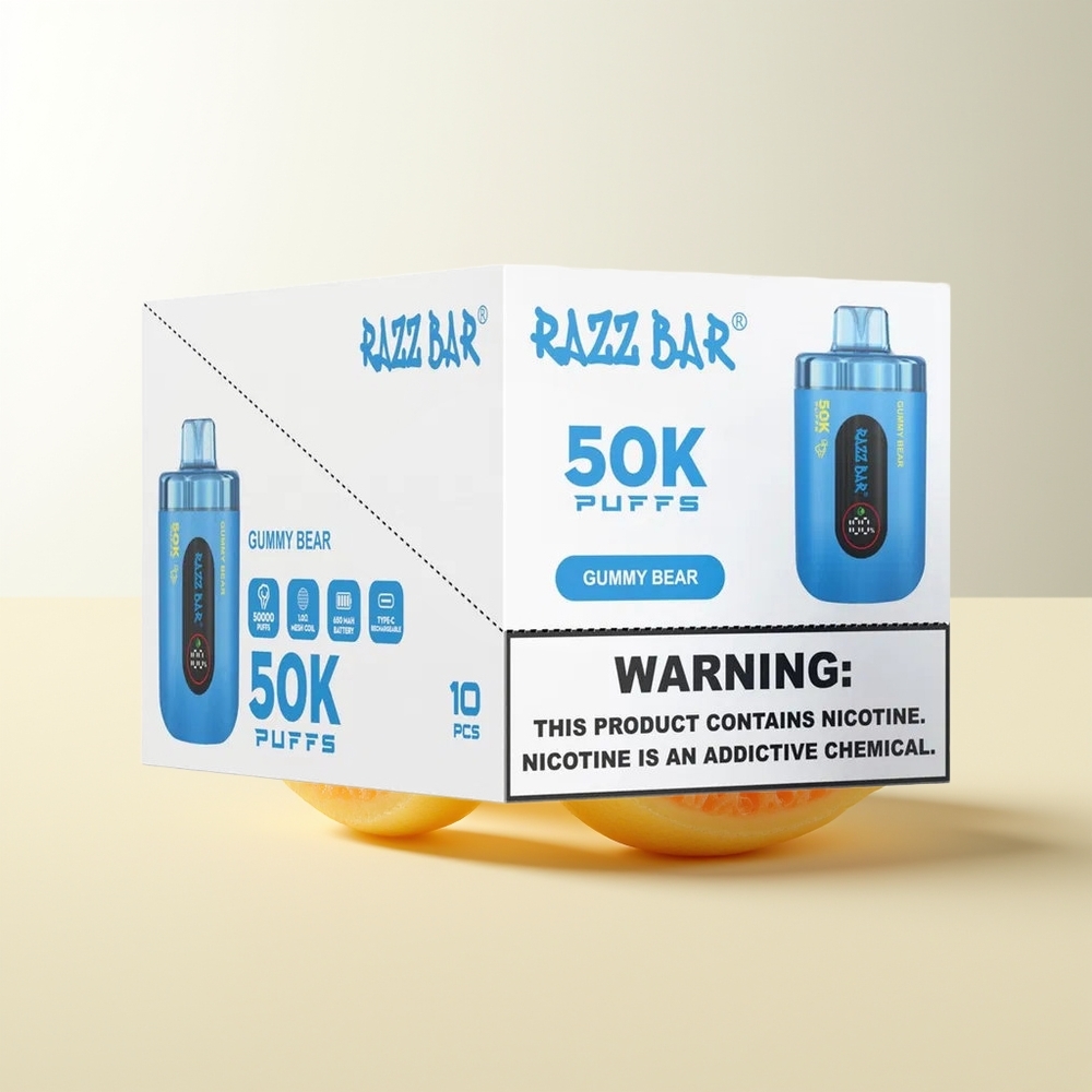 Serbia Wholesale Razz Bar 50K Puffs Žvakaći Meda 1.0 Ohm Mesh 650mAh Type-C 2% Nicotine