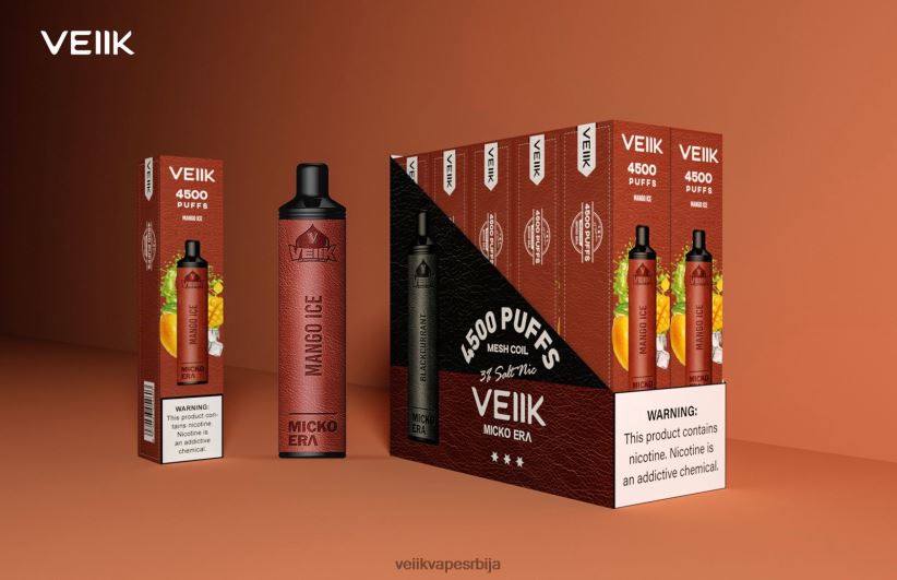 VEIIK Micko Era 4500 пуффс за једнократну употребу 30 мг лед од манга VEIIK cracker pod srbija 0P28N08