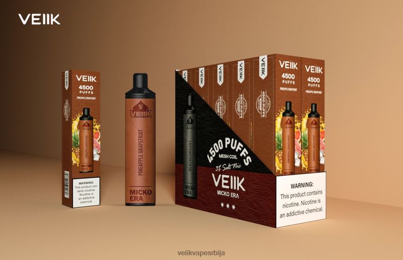 VEIIK Micko Era 4500 пуффс за једнократну употребу 30 мг ананас грејпфрут VEIIK micko q srbija 0P28N06