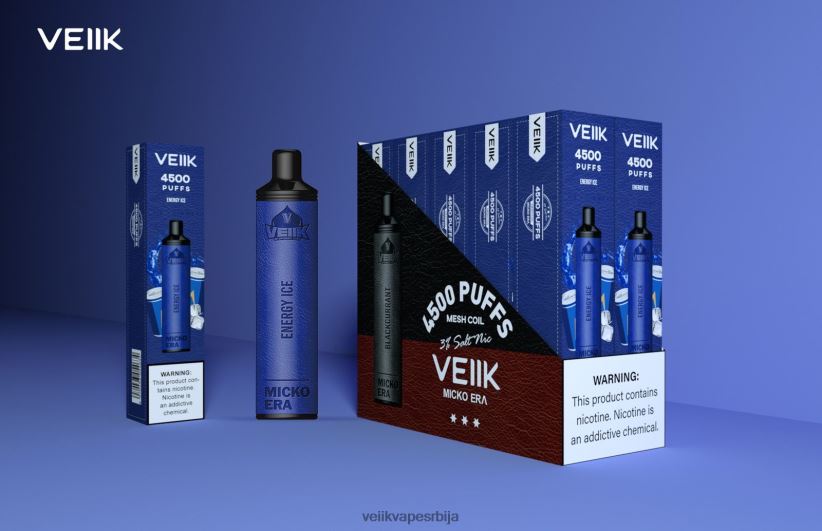 VEIIK Micko Era 4500 пуффс за једнократну употребу 30 мг енергетски лед VEIIK pod srbija 0P28N07