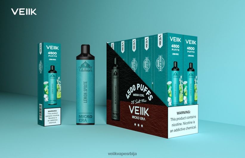 VEIIK Micko Era 4500 пуффс за једнократну употребу 30 мг лимун сприте VEIIK vape price 0P28N05