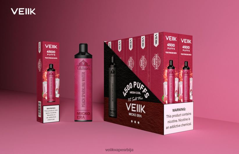 VEIIK Micko Era 4500 пуффс за једнократну употребу 30 мг газирана вода брескве VEIIK vape review 0P28N03