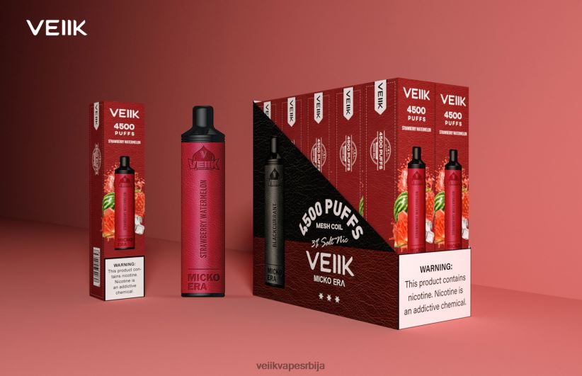 VEIIK Micko Era 4500 пуффс за једнократну употребу 30 мг јагода лубеница VEIIK vape srbija 0P28N01