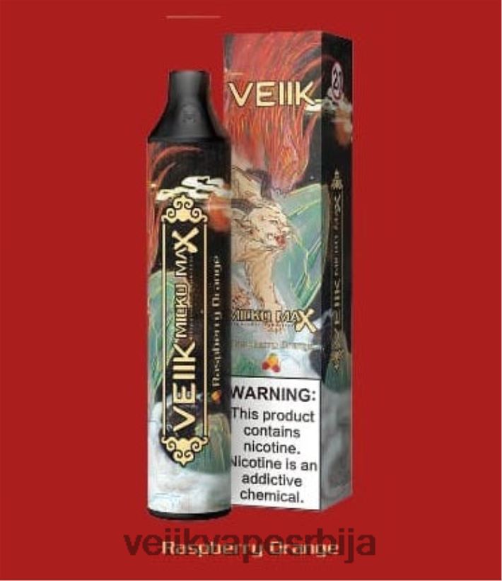 VEIIK Micko MAX Вапе за једнократну употребу 1500 пуффс малина наранџа VEIIK vape belgrade 0P28N052