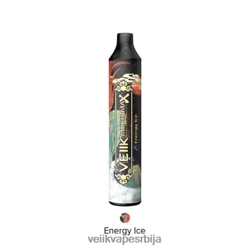VEIIK Micko Max Вапе за једнократну употребу 1500 пуффс енергетски лед VEIIK vape review 0P28N013