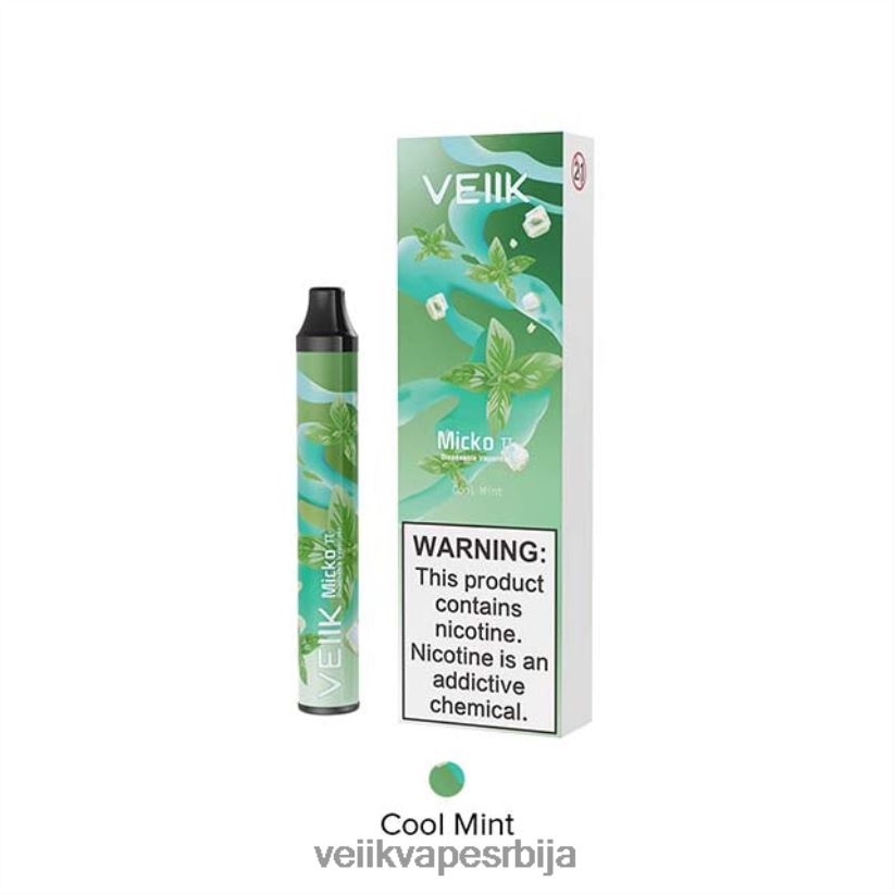 VEIIK Micko Pie Вапе за једнократну употребу 600 пуффс цоол минт VEIIK vape belgrade 0P28N022