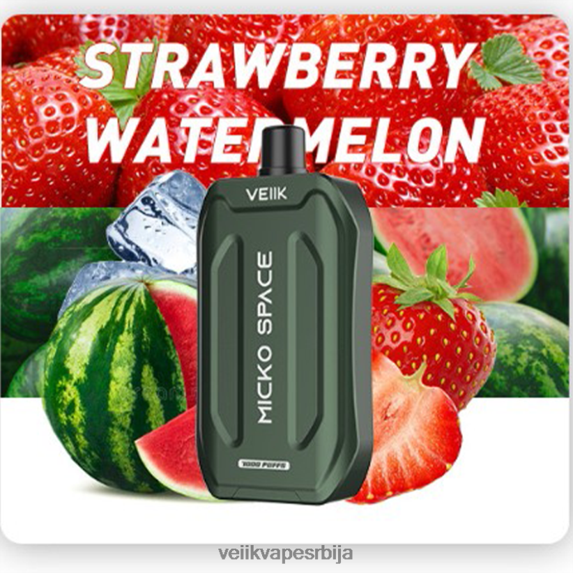 VEIIK Micko Space Вапе за једнократну употребу 7000 пуффс јагода лубеница VEIIK vape review 0P28N033