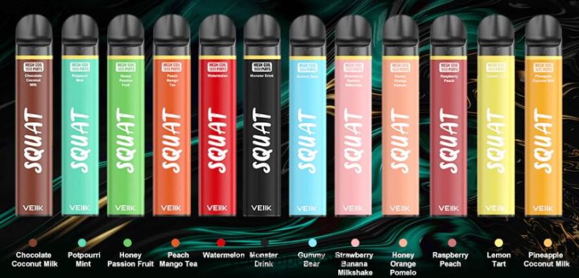 VEIIK Squat Mesh 1800 пуффс једнократна вапе оловка 10 ком више укуса VEIIK vape micko q srbija 0P28N054